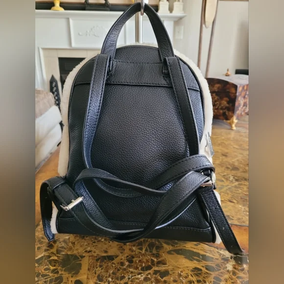 Michael Kors Shearling Backpack in Cream by Michael Kors] - Picture 2 of 8